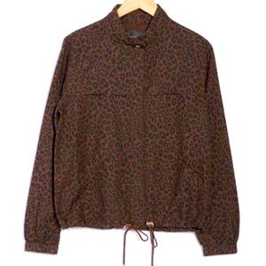 NWT Sanctuary Drawstring Hem Jacket Leopard XSP